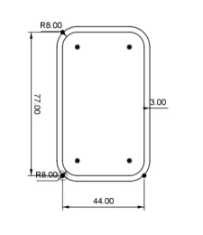 OSŁONA OBUDOWA DASZEK DZWONKA WIRELESS DOORBELL - 7,7cm x 4,4cm 