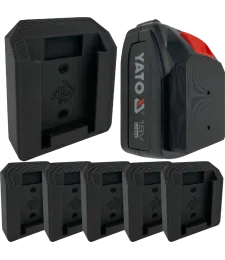 Uchwyt Na Baterie Akumulator Yato 18V - 6 szt. - Czarny