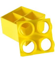 ORGANIZER POJEMNIK PRZYBORNIK NA PRZYBORY W KSZTAŁCIE KLOCKA LEGO ŻÓŁTY 