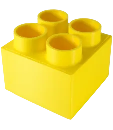 ORGANIZER POJEMNIK PRZYBORNIK NA PRZYBORY W KSZTAŁCIE KLOCKA LEGO ŻÓŁTY 
