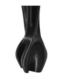 WAZON NA KWIATY WYSOKI NOWOCZESNY PLASTIKOWY NIETŁUKĄCY 20 CM CZARNY 