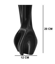 WAZON NA KWIATY WYSOKI NOWOCZESNY PLASTIKOWY NIETŁUKĄCY 20 CM CZARNY 