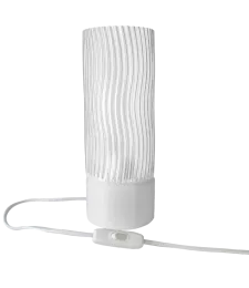 LAMPA BIURKOWA PRZEZROCZYSTA 27CM NOWOCZESNA BIAŁA 