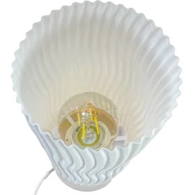 LAMPA BIURKOWA PRZEZROCZYSTA 27CM NOWOCZESNA BIAŁA 