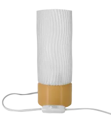 LAMPA BIURKOWA PRZEZROCZYSTA 27CM NOWOCZESNA BEŻOWA 