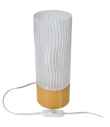 LAMPA BIURKOWA PRZEZROCZYSTA 27CM NOWOCZESNA BEŻOWA 