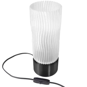 LAMPA BIURKOWA PRZEZROCZYSTA 27CM NOWOCZESNA CZARNA 