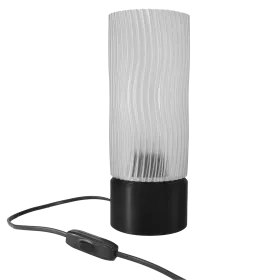 LAMPA BIURKOWA PRZEZROCZYSTA 27CM NOWOCZESNA CZARNA 