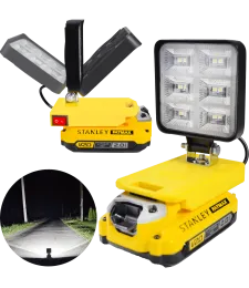 LAMPA DO BATERII STANLEY V20 FATMAX LED HALOGEN ROBOCZY 