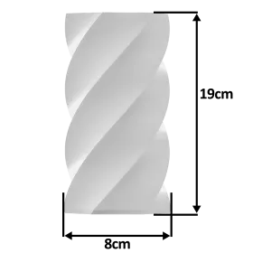 WAZON NA KWIATY NIETŁUKĄCY NOWOCZESNY SPIRALNY HEXAGON BIAŁY 