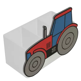 ORGANIZER NA KREDKI TRAKTOR FARMA DUŻY POJEMNIK NA BIURKO DLA DZIECKA 