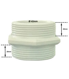Adaptér pre 38 mm hadicu