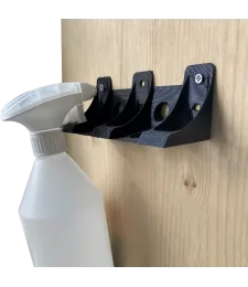 UCHWYT potrójny NA PŁYN DO SZYB BUTELKĘ SPRAY Czarny 