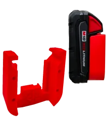 UCHWYT DO MILWAUKEE M18 NA AKUMULATOR BATERIA CZERWONY 