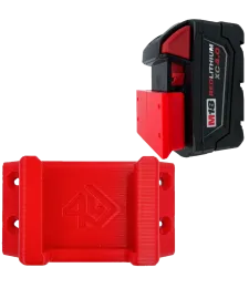 UCHWYT DO MILWAUKEE M18 NA AKUMULATOR BATERIA CZERWONY 