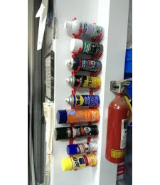 4x UNIWERSALNY Wieszak Uchwyt na Puszki Spray+Wkręty 