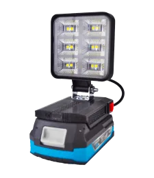 Lampa Do Baterii Dedra 18V SAS+ LED Halogen Roboczy - Czarny