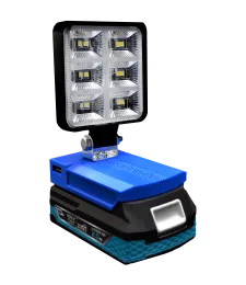 Lampa Do Baterii Dedra 18V SAS+ LED Halogen Roboczy + USB - Niebieski