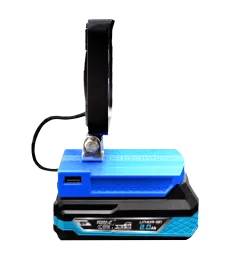 Lampa Do Baterii Dedra 18V SAS+ LED Halogen Roboczy + USB - Niebieski