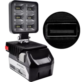 LAMPA DO BATERII HIKOKI HITACHI 18V LED HALOGEN ROBOCZY + USB 