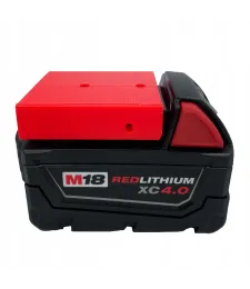 6x držiak batérie Milwaukee M18 click - Czerwony