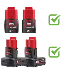 UCHWYT NA 2 BATERIE AKUMULATORY MILWAUKEE M12 