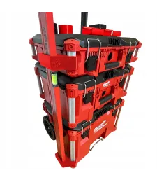 Uchwyt Pionowy Na Poziomice Do Systemu Milwaukee PACKOUT - Czerwony