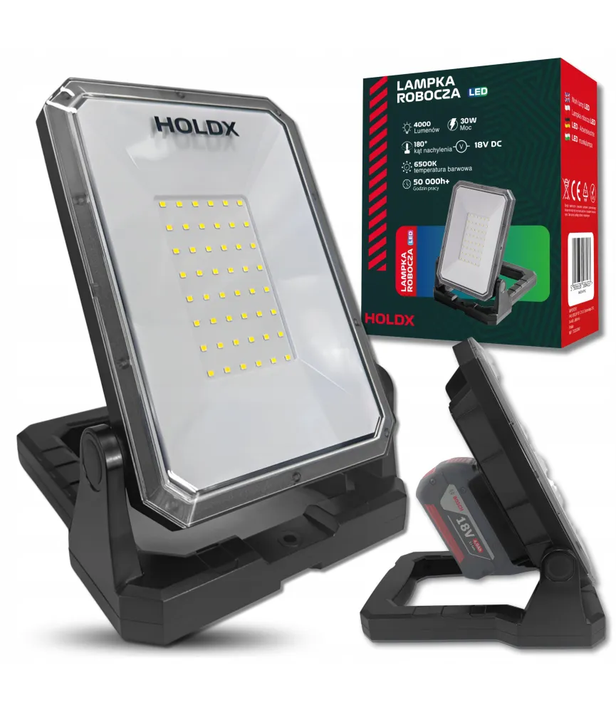 LAMPA ROBOCZA HALOGEN LED DO BOSCH Z USB 6500K PRZENOŚNA BUDOWLANA MOCNA 