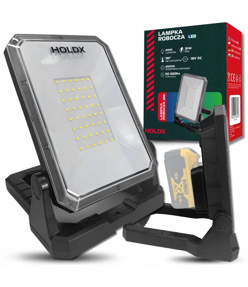 LAMPA ROBOCZA HALOGEN LED DO HOLDX Z USB 6500K PRZENOŚNA BUDOWLANA MOCNA