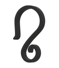 HACZYKI DO RYNNY NA LAMPKI I OZDOBY ŚWIĄTECZNE CZARNE 4,4x2,5CM 100szt. 