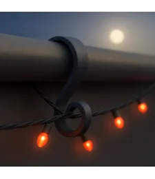 HACZYKI DO RYNNY NA LAMPKI I OZDOBY ŚWIĄTECZNE CZARNE 4,4x2,5CM 100szt. 