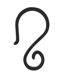 HACZYKI DO RYNNY NA LAMPKI I OZDOBY ŚWIĄTECZNE CZARNE 4,4x2,5CM 100szt. 