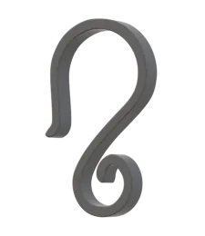 HACZYKI DO RYNNY NA LAMPKI I OZDOBY ŚWIĄTECZNE SZARY 4,4x2,5CM 100szt. 