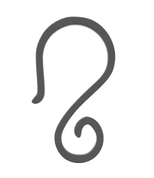 HACZYKI DO RYNNY NA LAMPKI I OZDOBY ŚWIĄTECZNE SZARY 4,4x2,5CM 100szt.