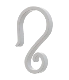 HACZYKI DO RYNNY NA LAMPKI I OZDOBY ŚWIĄTECZNE BIAŁE 4,4x2,5CM 100szt. 