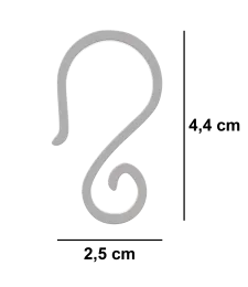 HACZYKI DO RYNNY NA LAMPKI I OZDOBY ŚWIĄTECZNE BIAŁE 4,4x2,5CM 100szt.