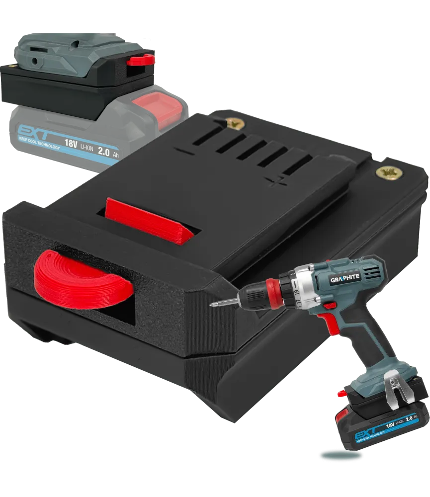 ADAPTER PRZEJŚCIÓWKA Z GRAPHITE 18V DO BATERII AKUMULATORA ERBAUER EXT 18V