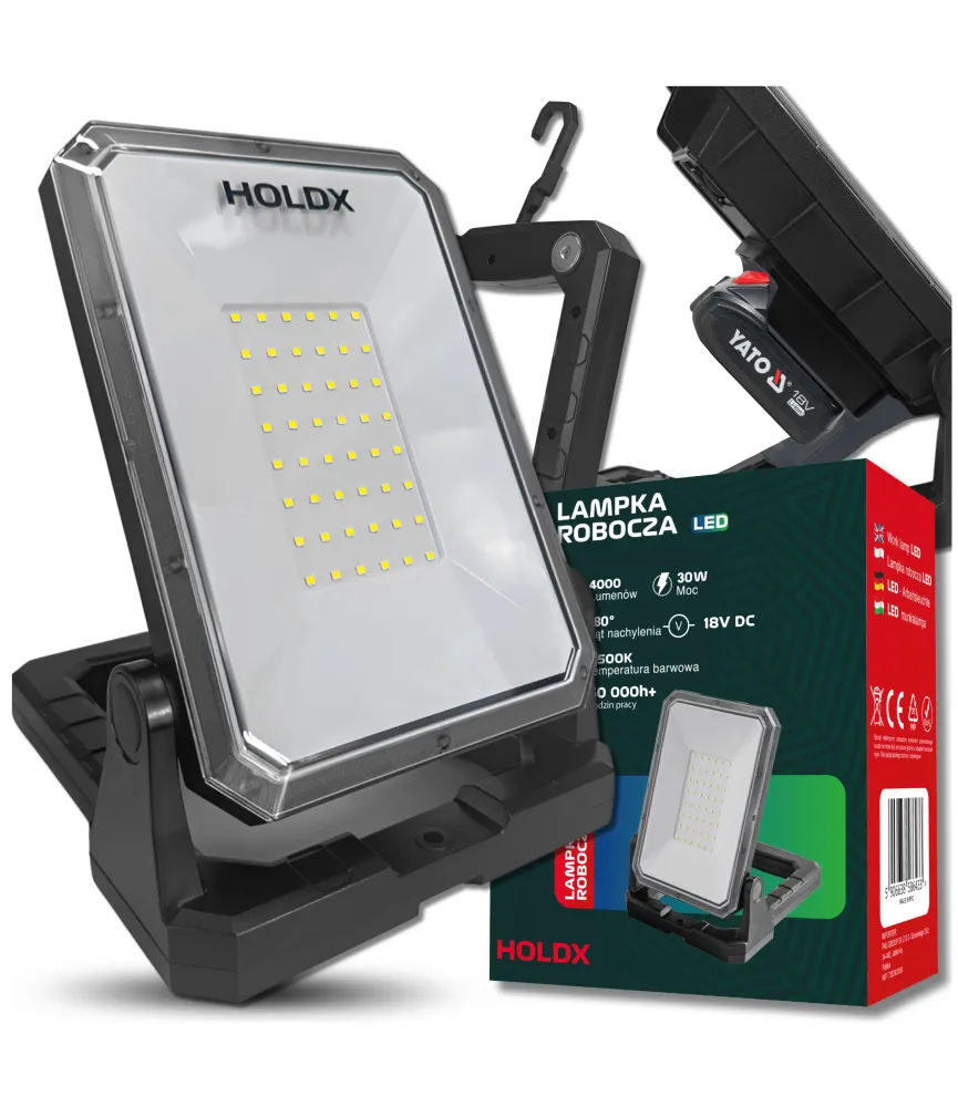 Lampa Robocza Halogen LED Do Yato Z USB 6500K Budowlana Mocna