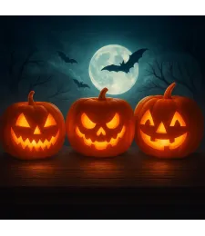 Dynie Ze Świeczkami LED - Ozdoba Halloweenowa